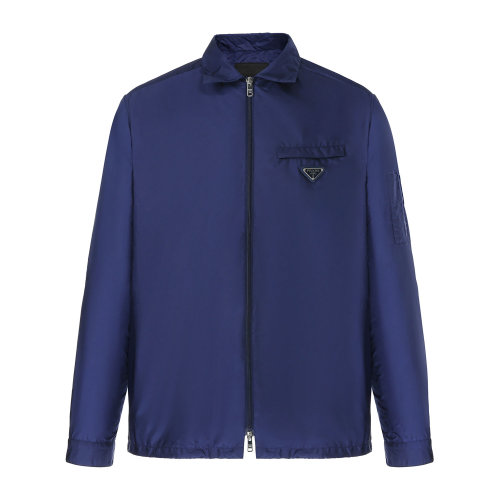 PRADA/普拉达 深蓝色 男士拉链华达呢尼龙外套 SC502_Q04_F0AY7_S_201