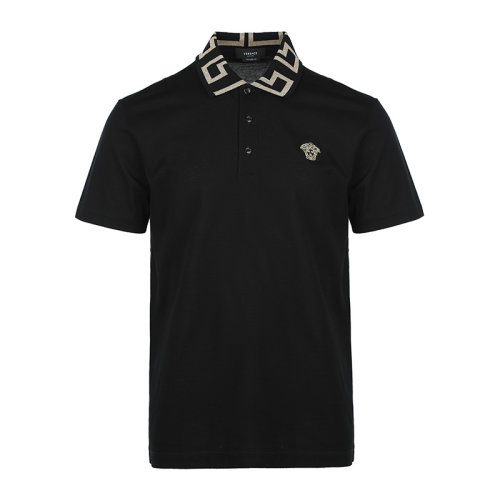 VERSACE/范思哲22春夏美杜莎刺绣微标男士T恤男士短POLO衫A874021A01552
