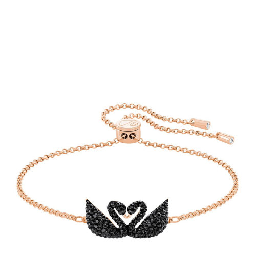 Swarovski 施华洛世奇 女士 双黑天鹅镀玫瑰金色手链 女士手链 5344132