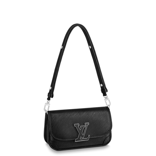 Louis Vuitton/路易威登 22春夏新款BUCI系列 女士黑色粒面牛皮革黑扣单肩斜跨包M59386