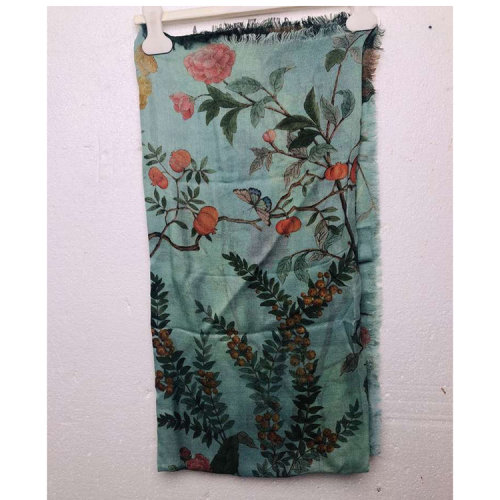 GUCCI/古驰 绿色印花围巾 419648 3G932  瑕疵折扣