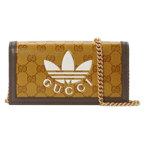  GUCCI古驰 22年秋冬 女士 adidas x Gucci联名系列饰链带钱包 621892 UVSCG 7267