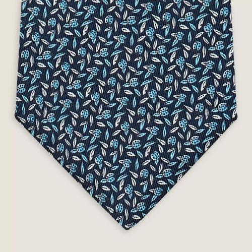  HERMES爱马仕 22年秋冬 男士 领带 Cravate twillbi Tie 7 Lucky Garden H006293T 15