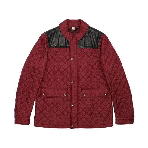 BURBERRY/博柏利 男士枣红色涤纶菱形格纹装饰外套 3932628