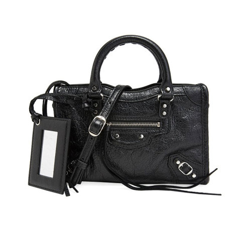 Balenciaga/巴黎世家  女包 女士 羊皮流苏装饰斜挎包机车包单肩包黑色 505555-D94JN-1000