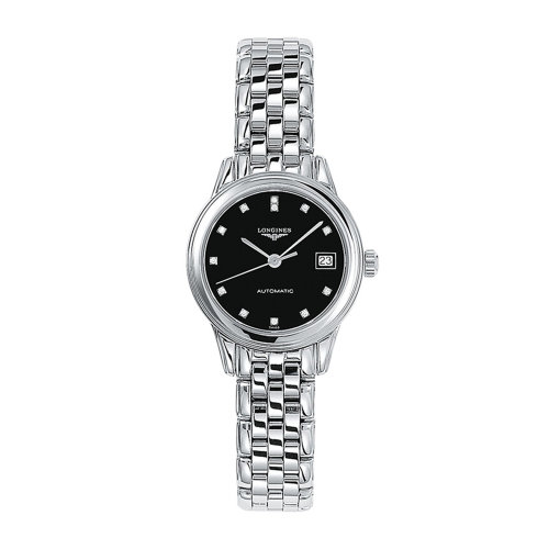 LONGINES/浪琴 军旗系列 钻石时标 自动机械 女士腕表  L4.274.4.57.6