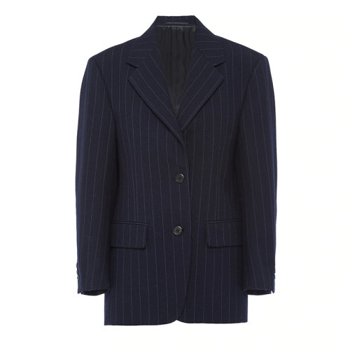 PRADA/普拉达 女士蓝色羊毛单排扣细条纹外套P599L_1ZM5_F0008_S_212