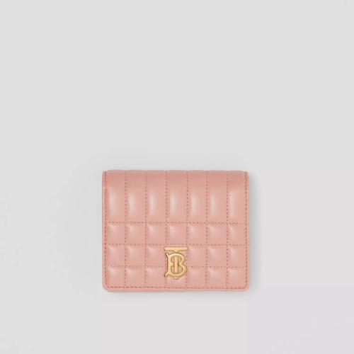  BURBERRY 22年秋冬 女士 Lola - 绗缝皮革小号萝纳折叠式钱夹 80623691
