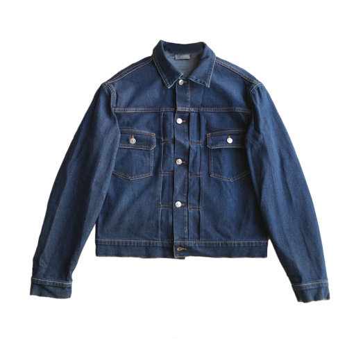 DIOR/迪奥蓝色织物牛仔外套男士风衣   bi