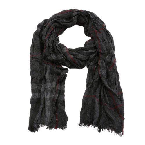 BURBERRY/博柏利 男女通用 中性流行经典黑色格纹围巾围脖 3924753