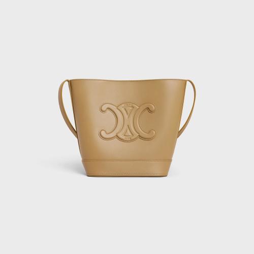  CELINE赛琳思琳 22年秋冬 女士 单肩包 BUCKET小号TRIOMPHE光滑牛皮革水桶包 198243DU3.31OV