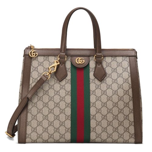 GUCCI/古驰 Ophidia女士中号米色帆布单肩手提包 524537 K05NB 8745