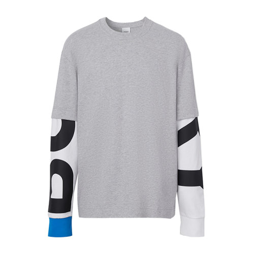 BURBERRY/博柏利 徽标印花衣袖男士长袖T恤  8030263 1