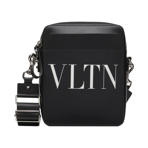 Valentino/华伦天奴 男士 男包 黑色皮革斜挎包单肩包 UY2B0717WJW 0NI HJH0012BC