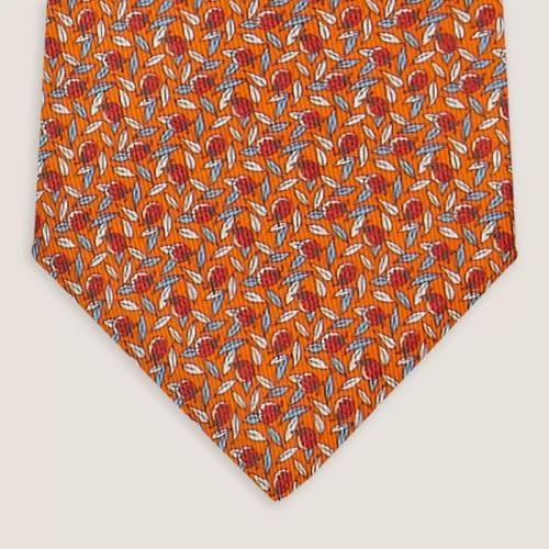 HERMES爱马仕 22年秋冬 男士 领带 Cravate twillbi Tie 7 Lucky Garden H006293T 16