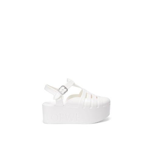  LOEWE罗意威 22年秋冬 女士 平底凉鞋 Wedge sandal in recycled PVC L616S10X12-2090