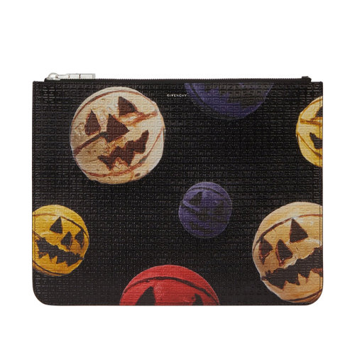 Givenchy/纪梵希 2022年新款Essentiel U系列 男士大号黑色小牛皮Josh Smith联名陶瓷印花4G手袋BK60D4K1JX-001