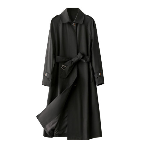 GeleiStory/GeleiStory  单排扣卡其色风衣女2021春秋新款休闲气质英伦风女士风衣