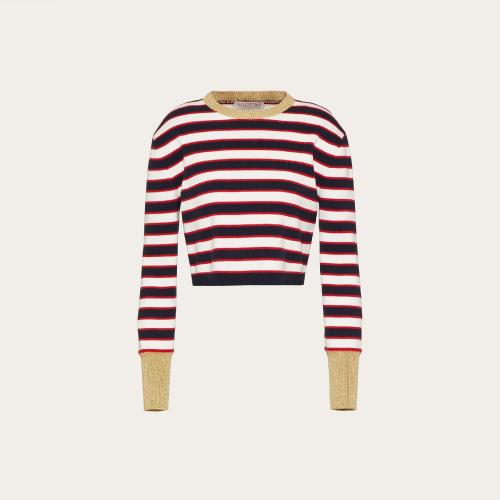 VALENTINO华伦天奴 22年秋冬 女士 针织衫 PULL EN LUREX 1B3KC37B7DY7DD