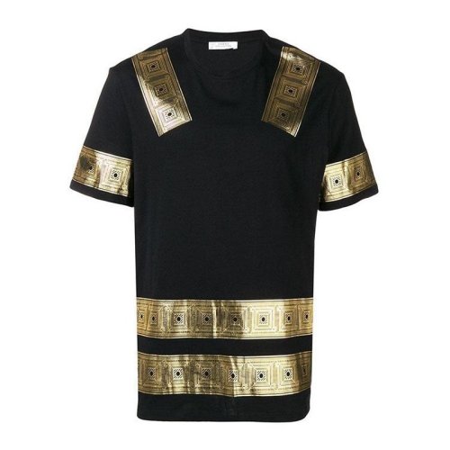  VERSACE/范思哲 男士黑色棉质短袖T恤 V800683R VJ00568 V7008 PLFSX