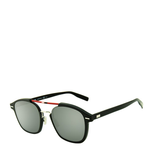 DIOR/迪奥 时尚 复古 方形 红色中梁 男女款太阳镜 银灰反光镜片 墨镜 眼镜 AL13.13 52mm DIOR 迪奥