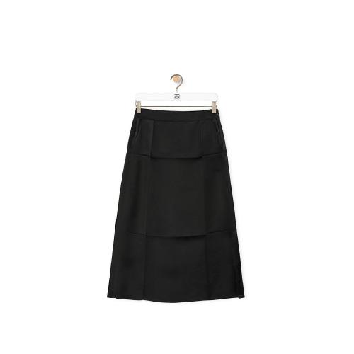  LOEWE罗意威 22年秋冬 女士 半身裙 Slip midi skirt in satin S359Y08X20-1100
