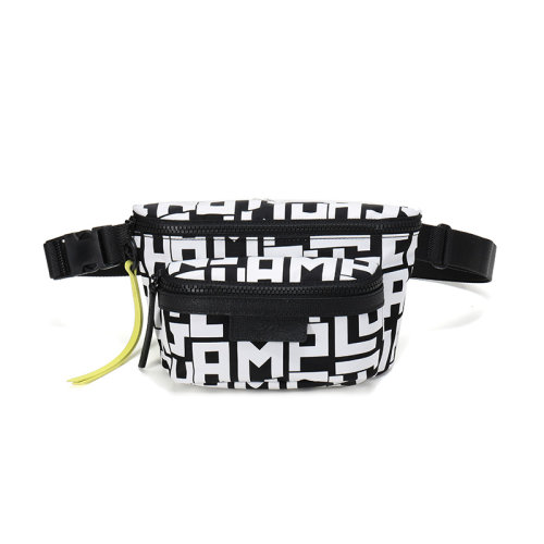 Longchamp/珑骧女士LEPLIAGE系列字母图案织物腰包斜挎包10034412