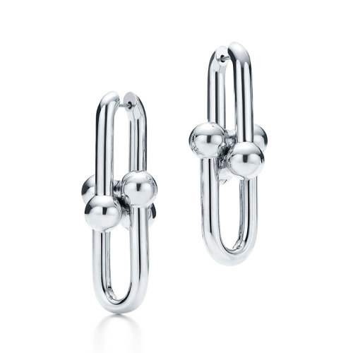 Tiffany & Co./蒂芙尼  Tiffany City HardWear系列 925银链式球形耳环38087959