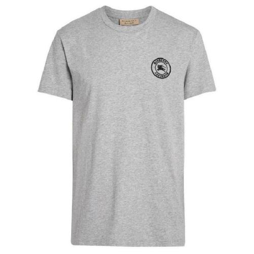  BURBERRY/博柏利 男士灰色棉质短袖T恤 80040551 PLFSX