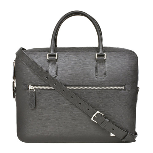 BALLY/巴利 男士黑色小牛皮商务通勤斜挎包单肩包公文包手提包男包 6222745