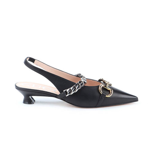 GUCCI/古驰 女士马衔扣皮革浅口鞋 黑色 616596 1RH00 1000