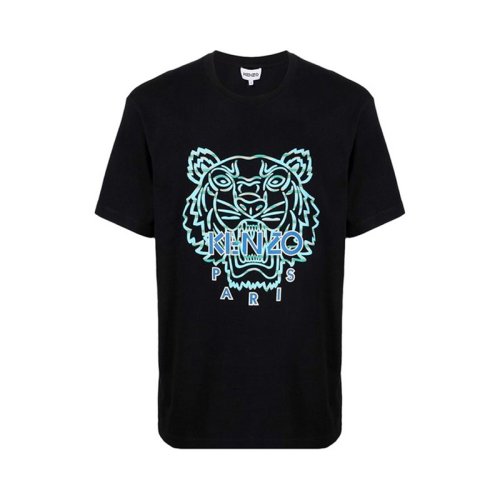  KENZO/高田贤三 男士黑色棉质短袖T恤 FC55TS020-CSJ-99 PLFSX
