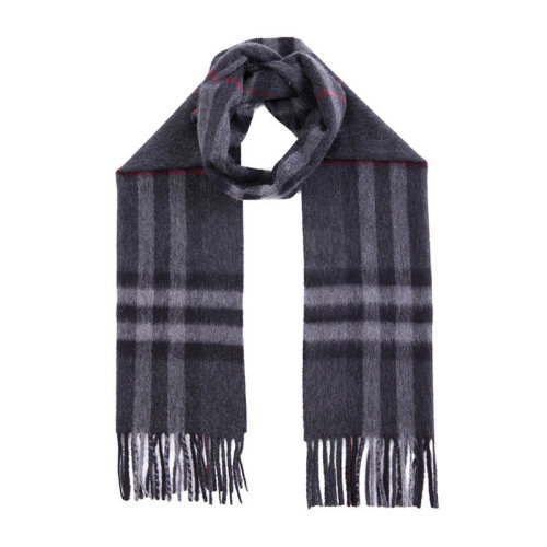 BURBERRY/博柏利 男女同款 中性经典驼色羊绒格纹流苏围巾围脖 3929522