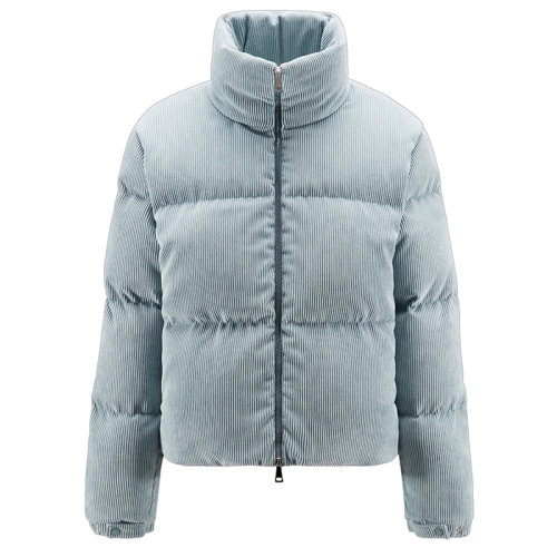 Moncler/蒙克莱 22年秋冬新款 Antre系列 女士蓝色系灯芯绒短款羽绒服夹克H20931A000545964B80H