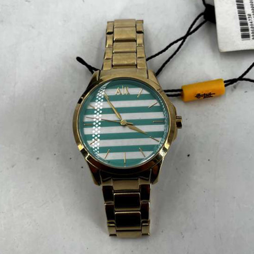 ARMANI EXCHANGE 中性石英镀金腕表 （表盒 表瑕疵）