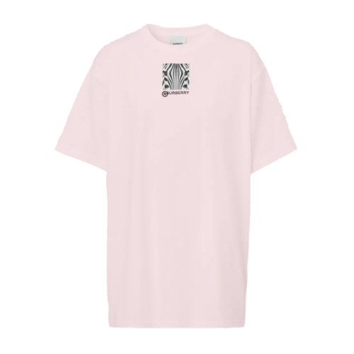 Burberry 博柏利 女士服装 粉色短袖T恤 女士短袖T恤