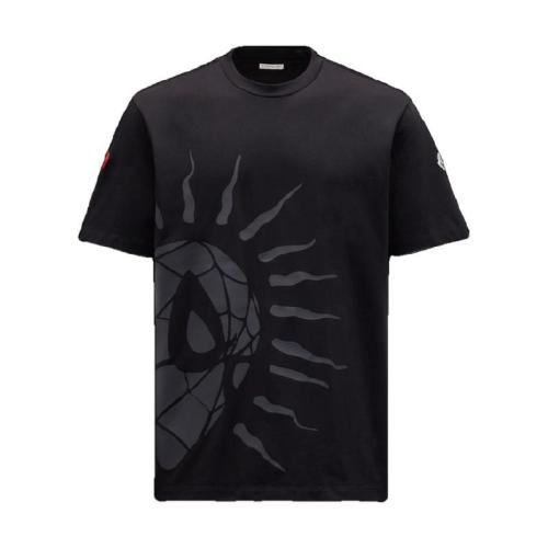  MONCLER蒙可蒙克莱 22年秋冬 男士 短袖T恤 Spider-Man Motif T-Shirt H20918C000048390T999