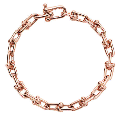 Tiffany & Co./蒂芙尼 18K金 玫瑰金 扣环手链GRP09551