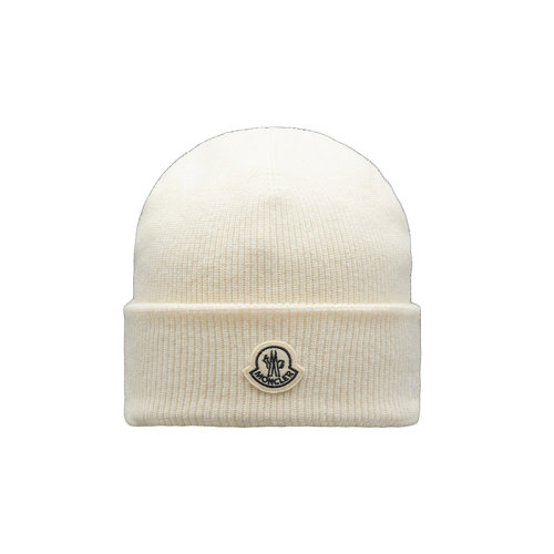 Moncler/蒙克莱 22年秋冬新款 Maya 70系列FRGMT藤原浩特别款 男女同款白色纯羊毛便帽毛线帽H209U3B00002M1115034