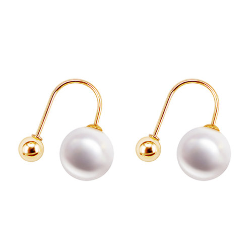 zhuella/珠艾乐 日本Akoya海水珠 18k金  耳环耳钉耳饰?多种戴法