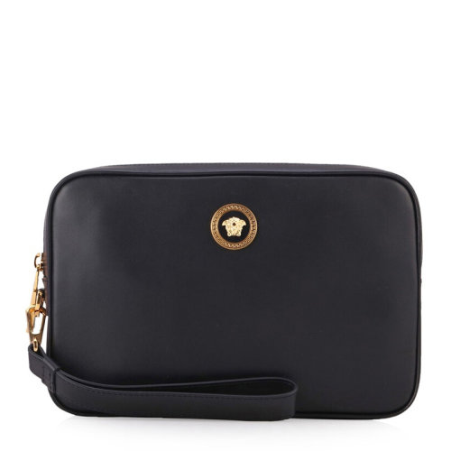 VERSACE/范思哲 男士黑色皮革美杜莎头像手拿包 DL24197-DVTE4-D41OH