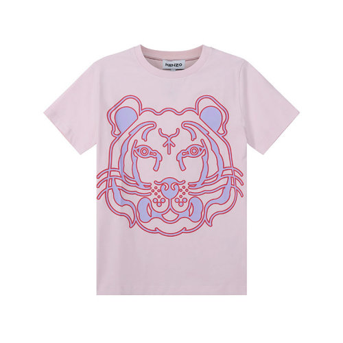 KENZO/高田贤三【22春夏新款】女士棉质宽松版K-Tiger圆领短袖T恤虎头图案 2TS932 4SA