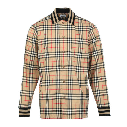 BURBERRY/博柏利22春夏薄款格纹棉质宽松男士长袖衬衫8050131