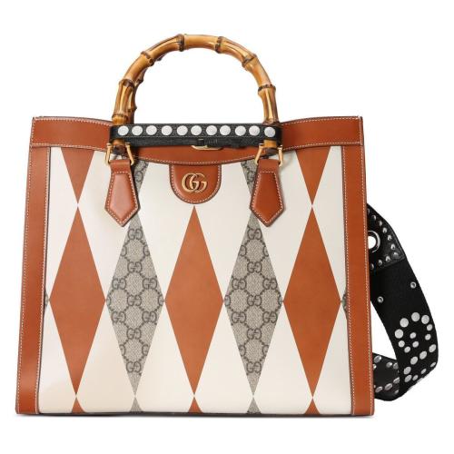  GUCCI古驰 22年秋冬 女士 Gucci Diana竹节中号托特包 721126 FAA_VD 9779