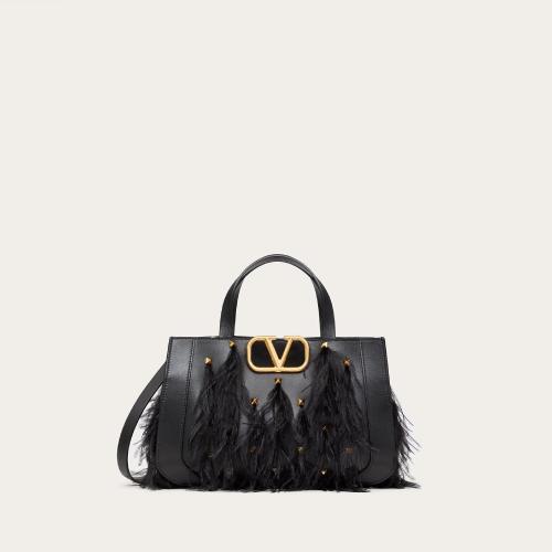  VALENTINO华伦天奴 22年秋冬 女士 手提包 PETIT SAC a MAIN VLOGO SIGNATURE EN CUIR A_VEC P