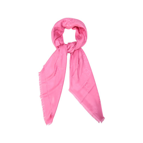 GUCCI/古驰【22春夏新款】女士桑蚕丝/羊毛方巾丝巾围巾披肩GG老花提花 663671 3GC43