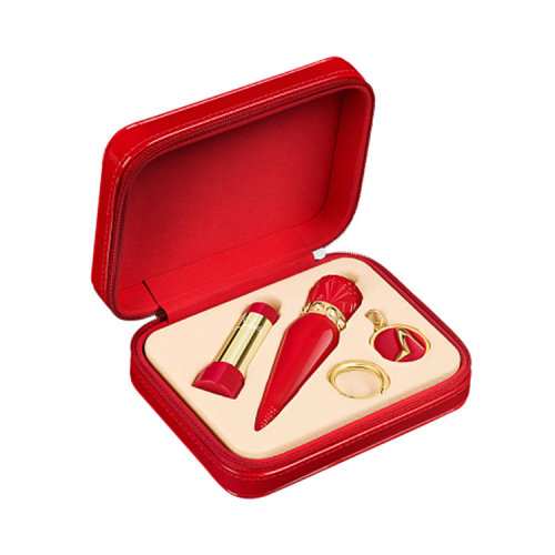 Christian Louboutin/克里斯提鲁布托 路铂廷/萝卜丁 滋润经典红限量七夕节日礼盒（红壳+芯001m+环扣+红鞋底）