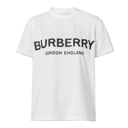 BURBERRY/博柏利 徽标印花棉质 T 恤衫 女士短袖T恤 80088941