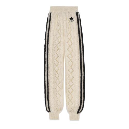  GUCCI古驰 22年秋冬 女士 adidas x Gucci联名系列马海毛针织慢跑长裤 713024 XKCMO 9791