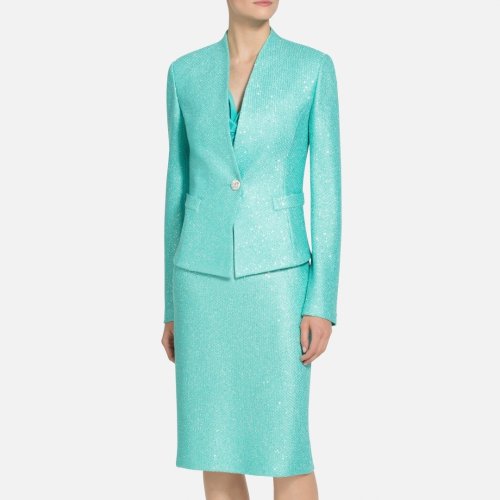 St.John/盛蔷蜂窝针织女士夹克K6201A2